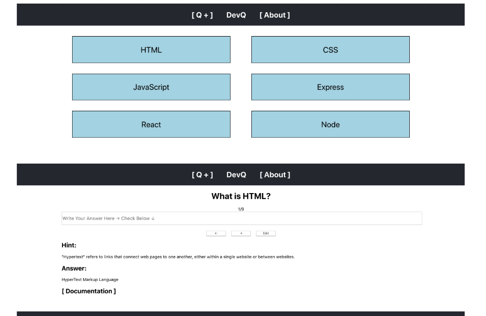 group project, study tool for developers